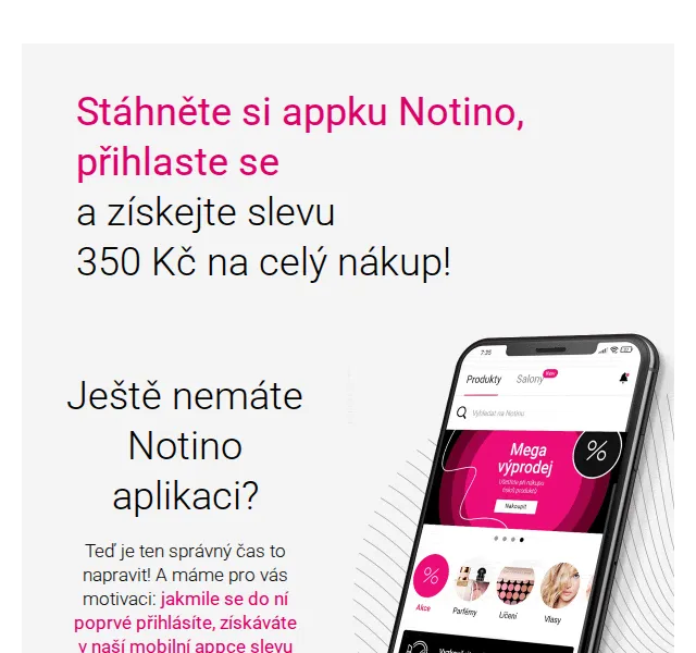 Notino: sleva 350 Kč do appky – červen 2026 | Nuslet.cz