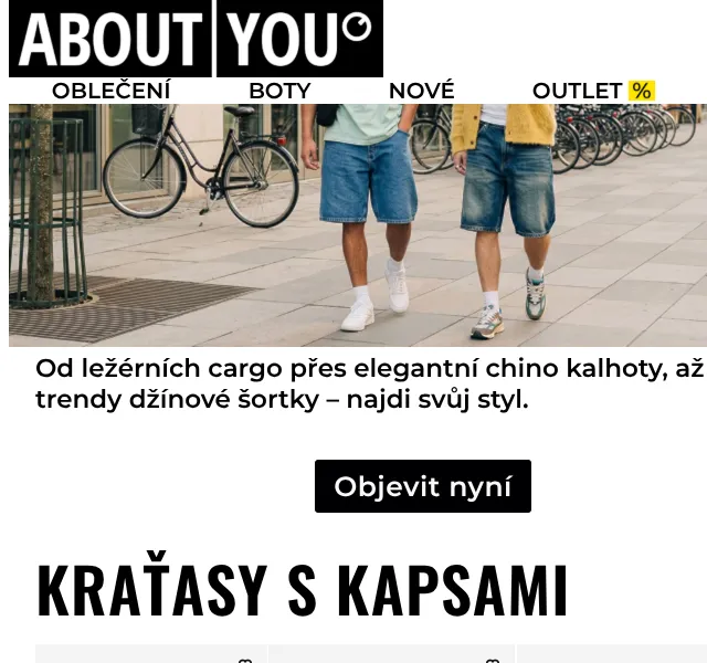 ABOUT YOU: Kraťasy a šortky – květen 2026 | Nuslet.cz