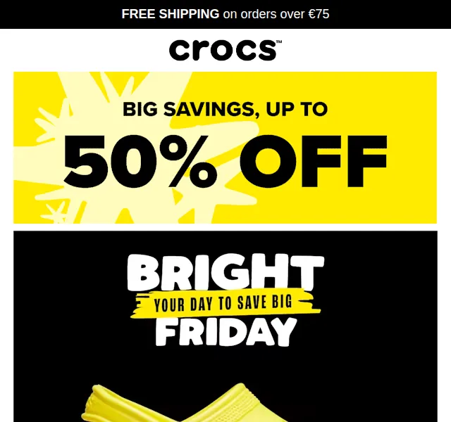 Crocs: Bright Friday slevy až 50 % – červen 2026 | Nuslet.cz