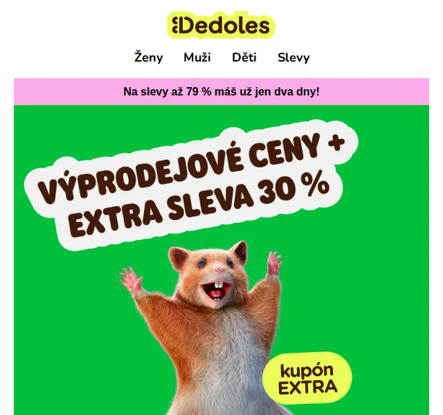 Dedoles: Extra sleva 30 % na výprodej – červen 2026 | Nuslet.cz