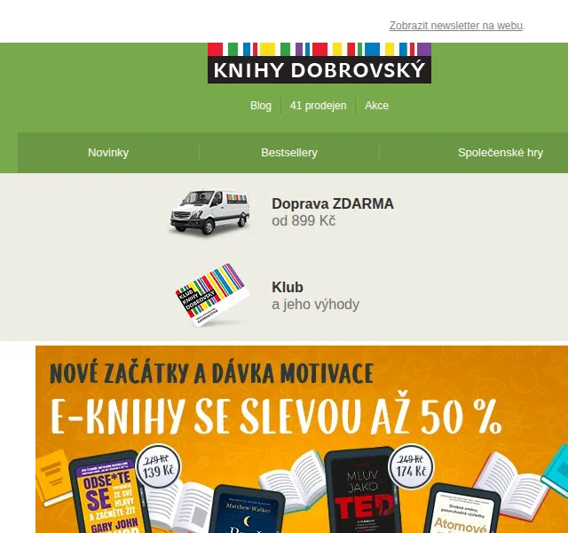 KnihyDobrovsky.cz: Sleva až 50 % na motivaci a knihy 1+1 zdarma – červen 2026 | Nuslet.cz