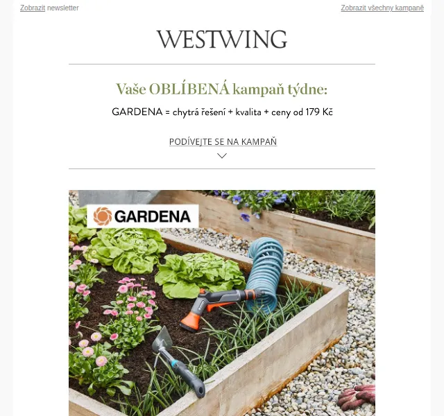 Westwing: GARDENA a skandinávský šik – červen 2026 | Nuslet.cz