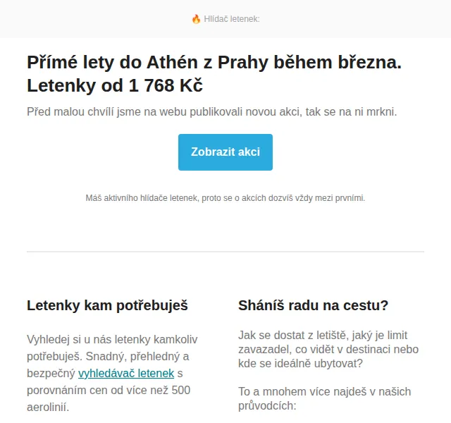 Cestujlevne.com: Letenky do Athén od 1 768 Kč – březen 2026 | Nuslet.cz