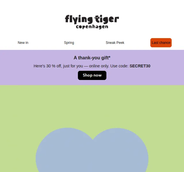 Flying Tiger Copenhagen: sleva 30 % – duben 2026 | Nuslet.cz