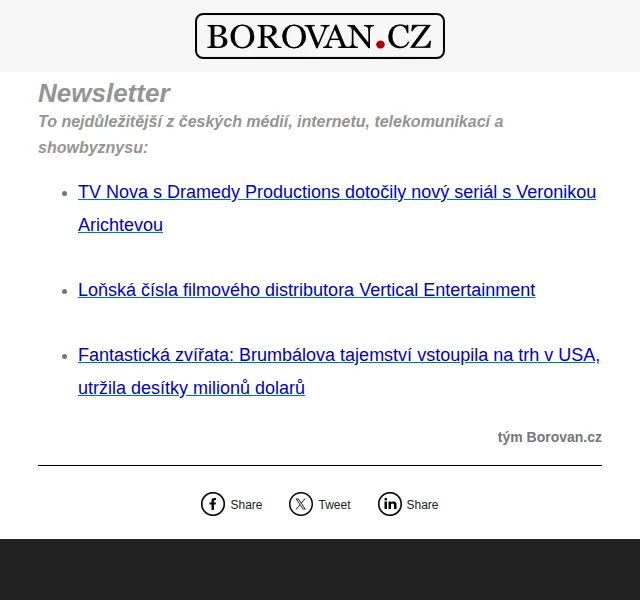 Aleš Borovan: TV Nova dotočila nový seriál – červen 2026 | Nuslet.cz