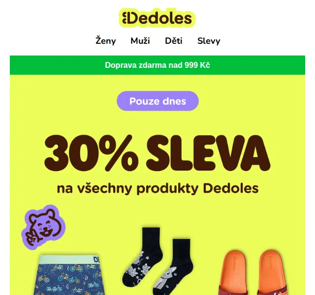 Dedoles.cz: 30 % sleva na všechno – červen 2026 | Nuslet.cz
