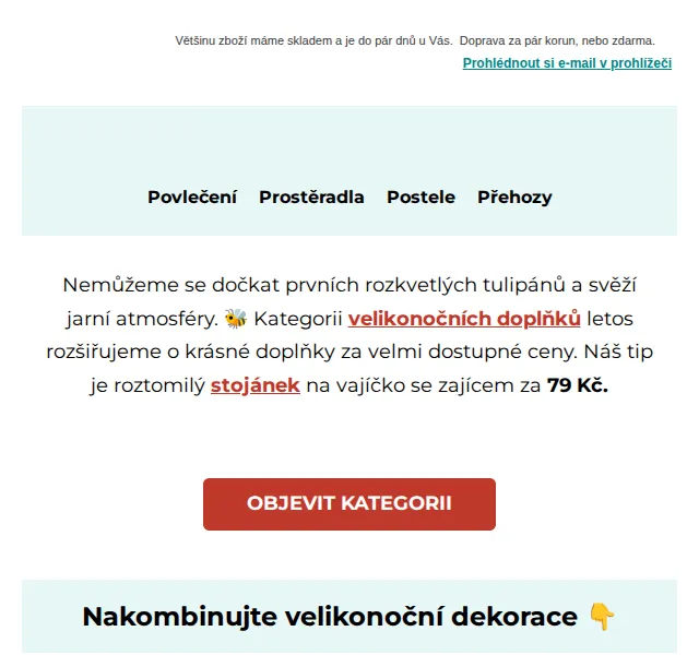 Výprodej povlečení: Jarní dekorace od 19 Kč – červen 2026 | Nuslet.cz
