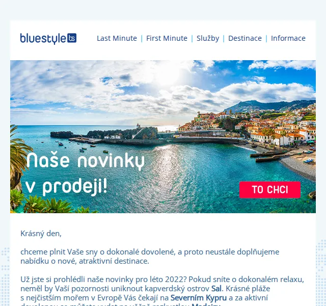 ✈ CK Blue Style ☀️: First Minute slevy na léto – červen 2026 | Nuslet.cz