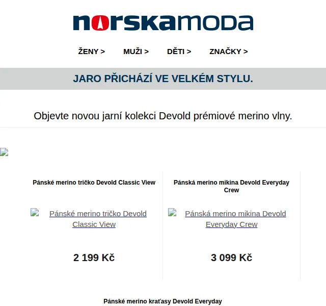 Norskamoda.cz: Devold & Amundsen – Prémiová merino vlna – červen 2026 | Nuslet.cz