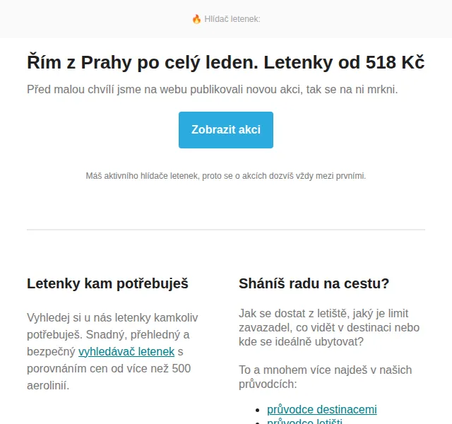 Cestujlevne.com: Letenky do Říma od 518 Kč – leden 2026 | Nuslet.cz