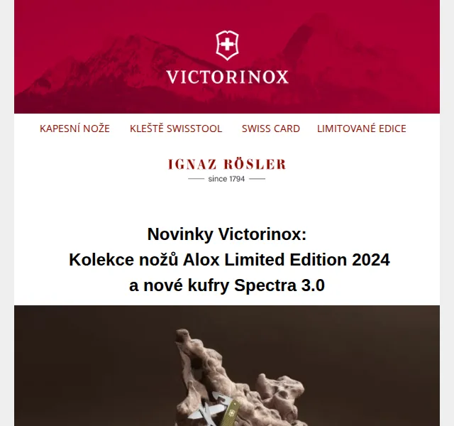 Ignazrosler.cz: Victorinox Alox 2024 a kufry Spectra 3.0 – červenec 2026 | Nuslet.cz