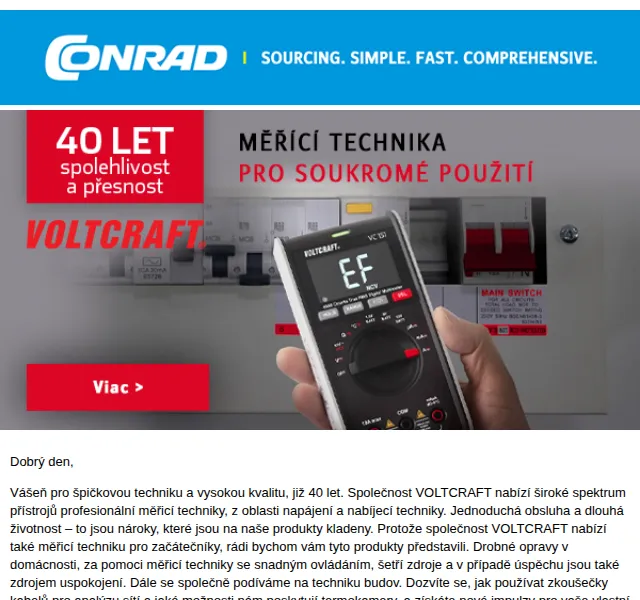 Conrad Electronic: VOLTCRAFT měřicí technika – červen 2026 | Nuslet.cz