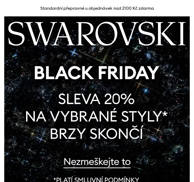 Swarovski: sleva 20 % na vybrané styly – červenec 2026 | Nuslet.cz