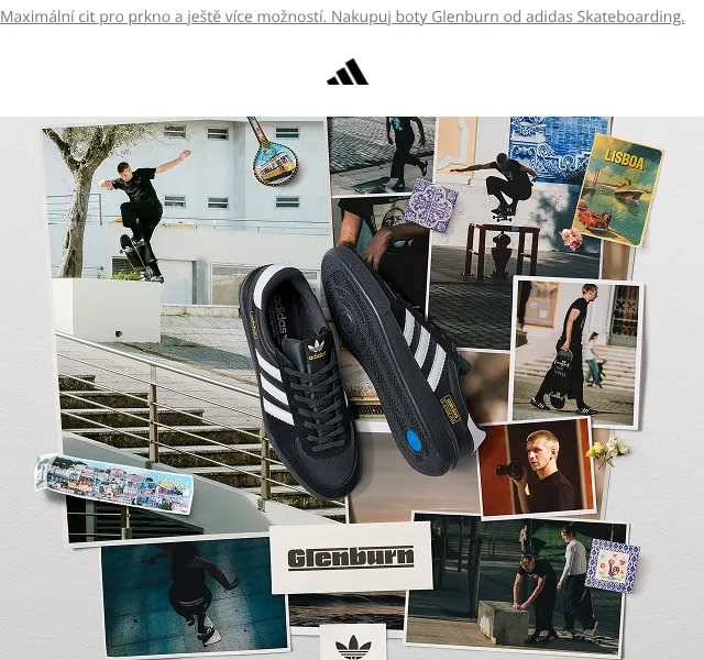 Adidas: Glenburn skateboardové boty + Arsenal – srpen 2026