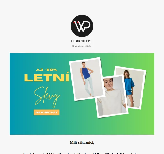 Liliana Philippe: Letní slevy Až -50 % na American Vintage a Wolford – červenec 2026 | Nuslet.cz
