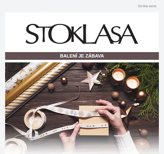 Stoklasa: Originální balení dárků, sleva až 30 % – prosinec 2022 | Nuslet.cz