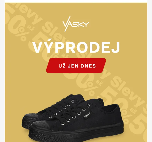 Vasky: výprodej se slevami až 50 % – červenec 2026 | Nuslet.cz