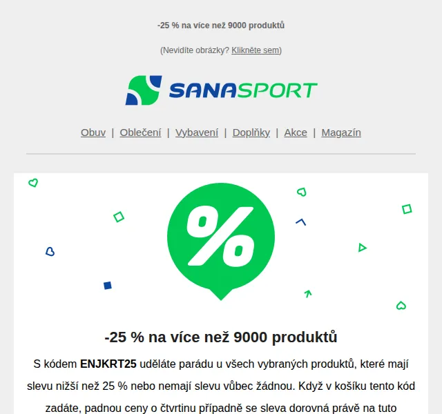 Sanasport: -25 % na více než 9000 produktů – červen 2026 | Nuslet.cz