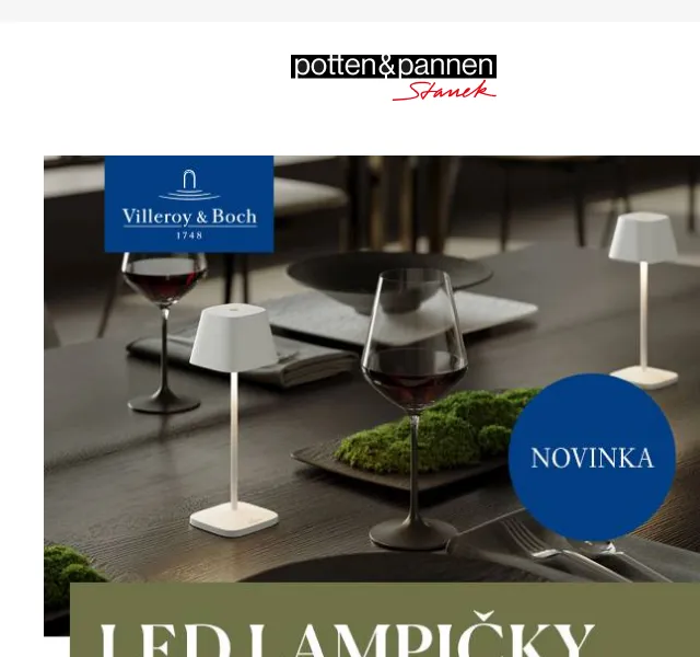 Potten & Pannen: Villeroy & Boch lampy od 2 625 Kč – červenec 2026 | Nuslet.cz