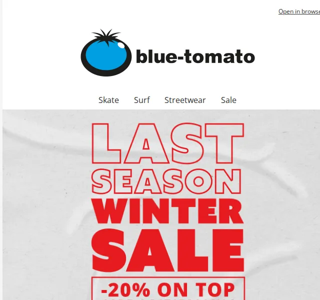 Blue Tomato: Extra 20% sleva na zimní výprodej – červen 2026 | Nuslet.cz