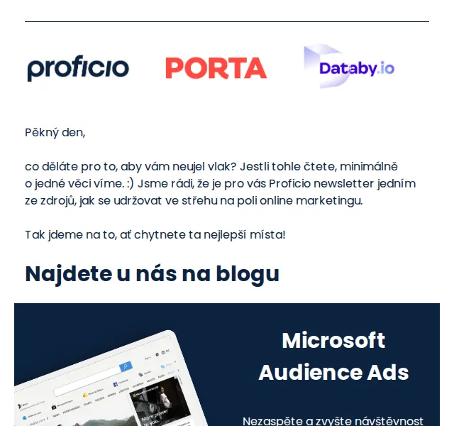 PROFICIO tým: Novinky z online marketingu – červen 2026 | Nuslet.cz