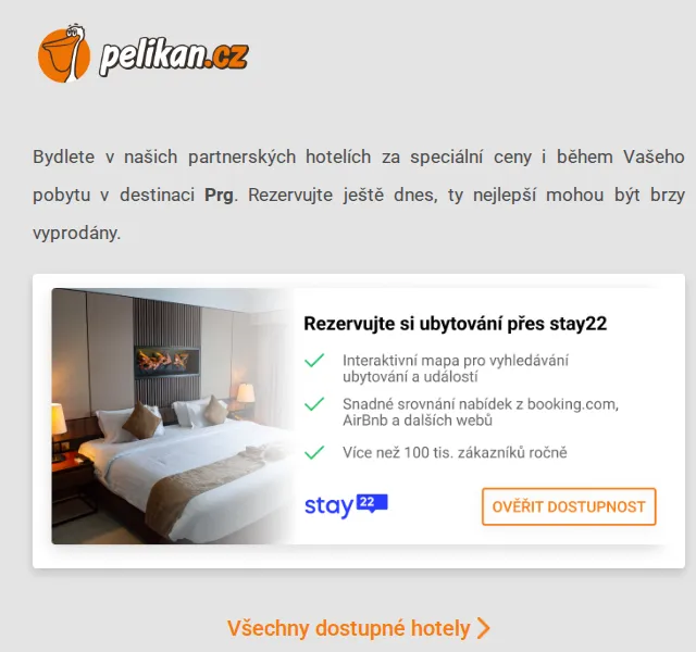 ✈ Pelikan.cz: ubytování v Praze za speciální ceny – červen 2026 | Nuslet.cz