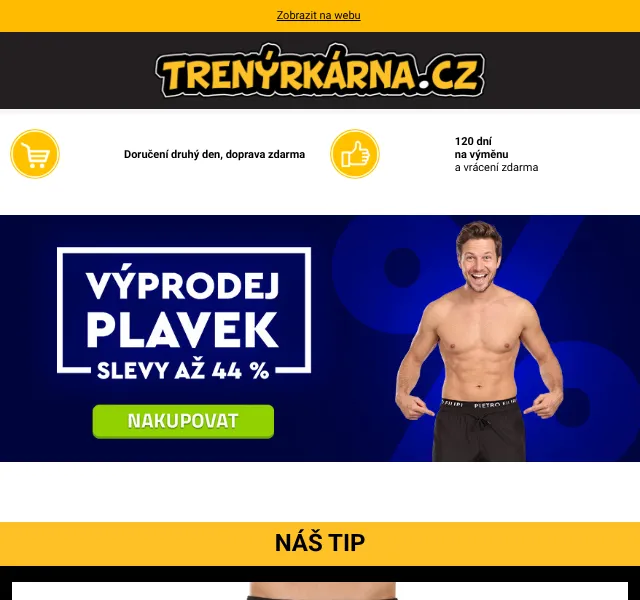 Trenýrkárna.cz: Plavky až 44 % – srpen 2026 | Nuslet