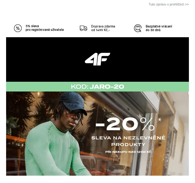 4Fstore.cz: Jarní novinky s 20% slevou – červen 2026 | Nuslet.cz