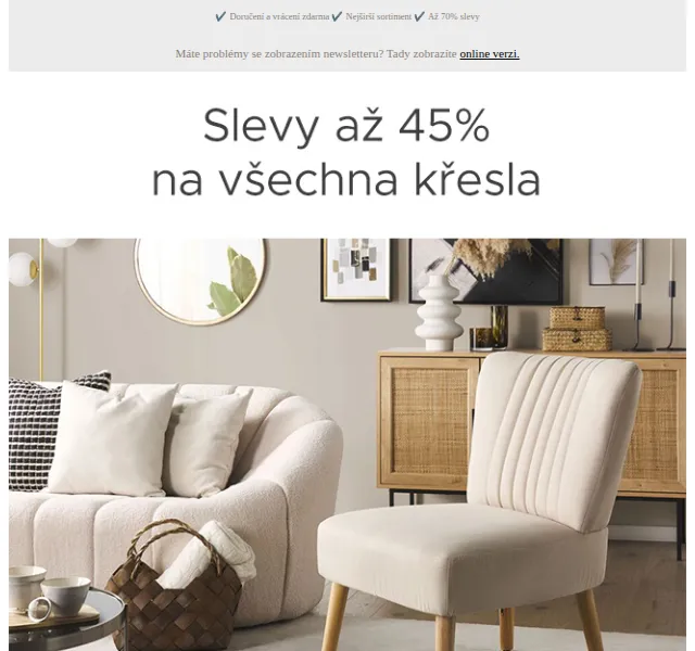 Beliani.cz: Až 70% slevy na křesla – červen 2026 | Nuslet.cz