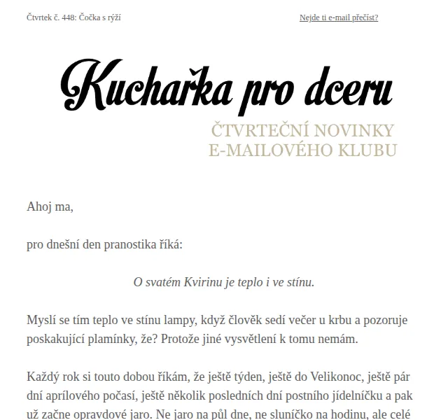 Florentýna - Kuchařka pro dceru: Sleva 33 % na kuchařky – červen 2026 | Nuslet.cz