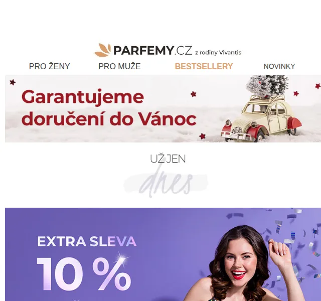 Parfemy.cz: extra sleva 10 % na vše – červenec 2026 | Nuslet.cz