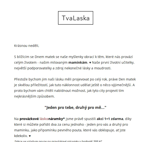 Niki a Ctirad z TvaLaska: 1+1 na lásko náramky – červenec 2026 | Nuslet.cz