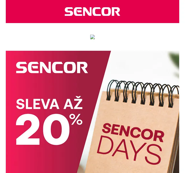 Sencor: Tradiční Sencor Days s 20% slevami – červenec 2026 | Nuslet.cz
