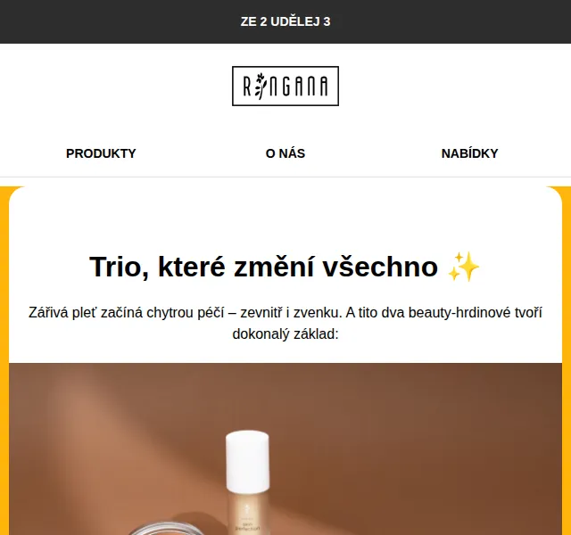 RINGANA: FRESH skin perfection & CAPS beauty trio – červen 2026 | Nuslet.cz