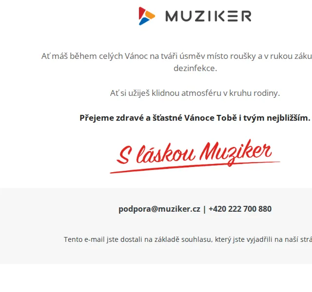 Muziker: Vánoční přání 2021 – prosinec 2026 | Nuslet.cz