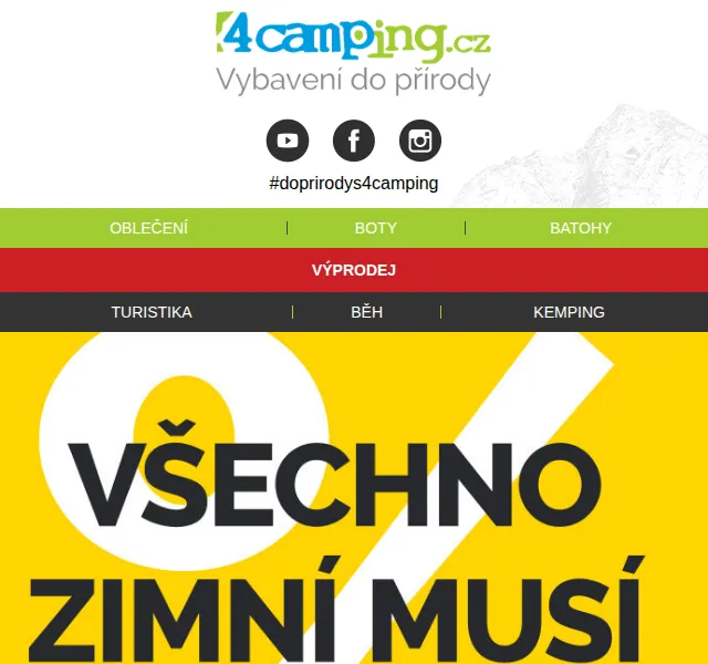 4camping.cz: Výprodej zimního vybavení až -77 % – červen 2026 | Nuslet.cz