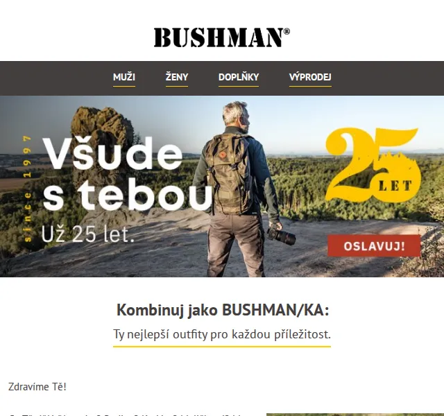 BUSHMAN: Výprodej pánské a dámské módy – červen 2026 | Nuslet.cz
