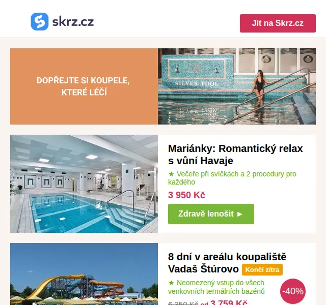Vánoce na Skrz: 8denní slovenské termály od 3 759 Kč – červen 2026 | Nuslet.cz