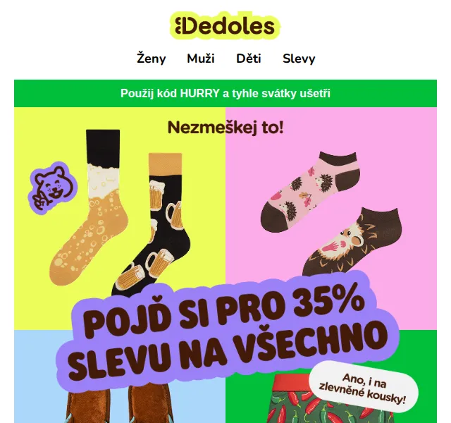 Dedoles.cz: 35% sleva na vše – červenec 2026 | Nuslet.cz