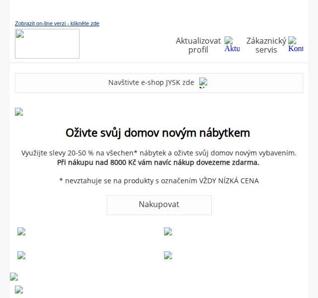 JYSK: Dny nábytku se slevou 20–50 % a doprava zdarma – červen 2026 | Nuslet.cz