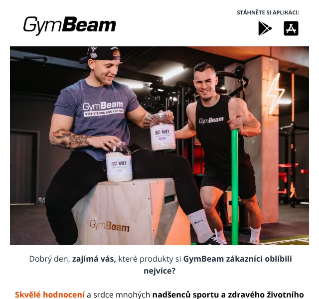 GymBeam: Bestsellery – duben 2026 | Nuslet.cz