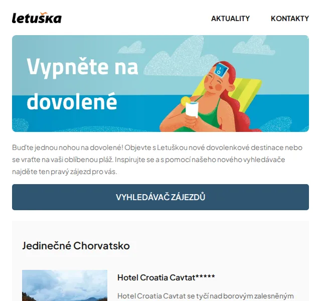 Letuška.cz: Zájezdy do Chorvatska, Turecka a Bulharska od 8 540 Kč – červen 2026 | Nuslet.cz