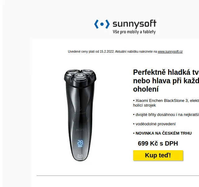 Sunnysoft.cz: Xiaomi holící strojky a zubní kartáčky – červen 2026 | Nuslet.cz
