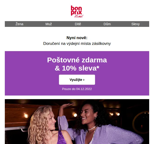 Bonprix: 10% sleva + poštovné zdarma – červen 2026 | Nuslet.cz