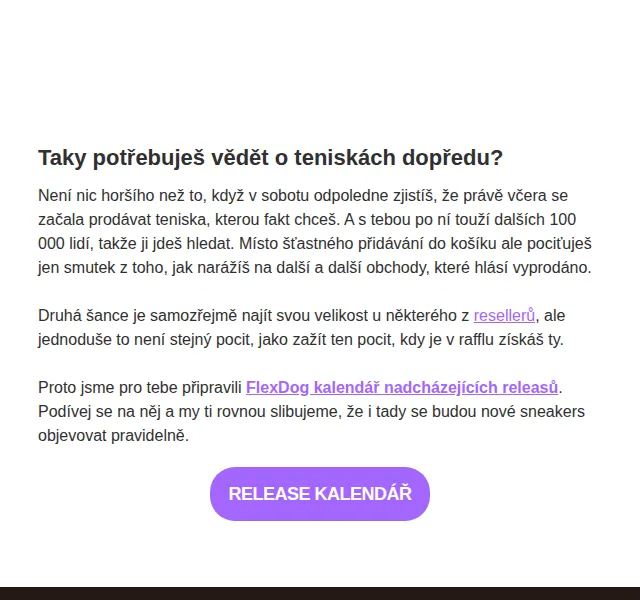 FlexDog: Kalendář novinek tenisek – červenec 2026 | Nuslet.cz