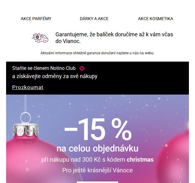 Notino Black Friday: Sleva 15 % na parfémy a kosmetiku – duben 2026
