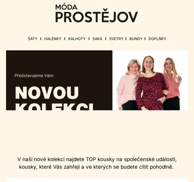 Móda Prostějov: nová podzimní kolekce – červenec 2026 | Nuslet.cz