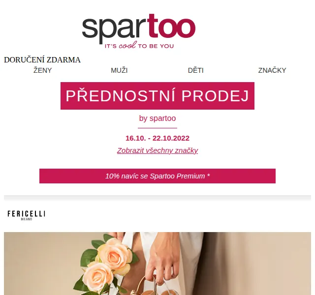 Spartoo: Až -50 % na Fericelli a Vero Moda s dopravou zdarma – červen 2026 | Nuslet.cz