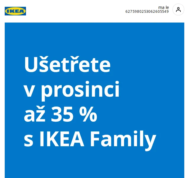 IKEA: Slevy až 33 % pro členy Family – prosinec 2025 | Nuslet.cz