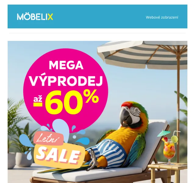 Möbelix: Nábytek -60% – červenec 2026 | Nuslet.cz